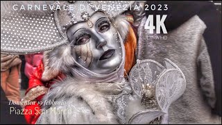 Carnevale di Venezia 2023 Le maschere in Piazza San Marco domenica 19 febbraio [upl. by Ninon411]