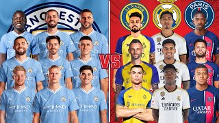 Manchester City 🆚 Al Nassr Madrid PSG Haaland Foden Ronaldo Vinicius Mbappe Bellingham De Bruyne💪⚽ [upl. by Nythsa94]