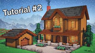 Minecraft How To Build a Log Cabin  Tutorial [upl. by Brigitta983]