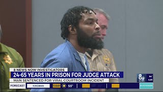 Man sentenced to decades in prison for attacking Las Vegas judge Im not an evil person [upl. by Innor]