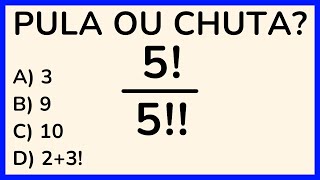 🔥5 QUESTÕES DE MATEMÁTICA PARA DESTRAVAR SEU CÉREBRO🧠 NÍVEL 1 [upl. by Avir]