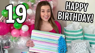 CELEBRATiNG GABRIELLES 19TH BiRTHDAY OPENING PRESENTS BIRTHDAY HAUL [upl. by Neerbas411]