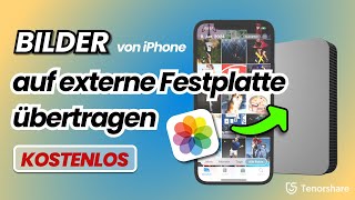 Fotos vom iPhone auf externe Festplatte übertragen 2024 KOSTENLOS [upl. by Geoffry]