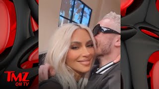 Kim Kardashian and Pete Davidson Share a Kiss with Matching Bleached Hair  TMZ TV [upl. by Atem]