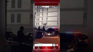 Shooting in front of Lew Sterrett Jail on Commerce St Dallas TX [upl. by Nauqaj]