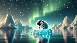 Penguins Northern Lights Lullaby Soothing Music for Peaceful Sleep 🐧❄️ [upl. by Ioj]