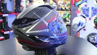 LS2 FF327 Challenger C Konic Carbon Helmet Red [upl. by Scherman]