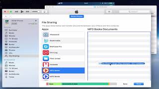 MP3 Audiobook Player  How to add a book via iTunes [upl. by Elumas]