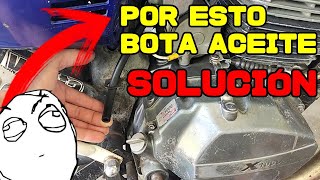 PORQUE MI MOTO BOTA ACEITE POR EL RESPIRADERO DEL MOTOR  POSIBLE CAUSAS SOLO HAZ ESTO Y LISTO [upl. by Starla]