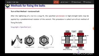 Snug tight and tensioned bolted connections [upl. by Helsa932]