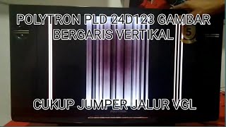 Tv polytron PLD 24D123 layar bergaris [upl. by Ecirtael370]