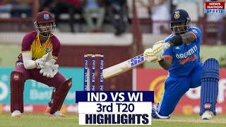 Ind vs Wi 3rd T20 Full Match Highlights West Indies v India Highlights  Today Match Highlights [upl. by Ymerrej]