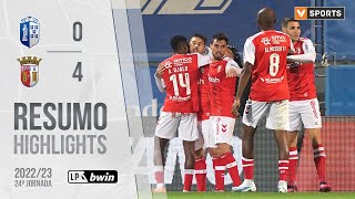 Highlights  Resumo FC Vizela 04 SC Braga Liga 2223 24 [upl. by Daraj]