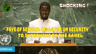 BREAKING DIOMAYE FAYE OF SENEGAL CALLS FOR THE UN NATO TO INTERVENE IN THE SAHEL [upl. by Kenyon402]