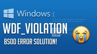 How to Fix WDFVIOLATION Error in Windows 103 Solutions 2024 [upl. by Ennayd]