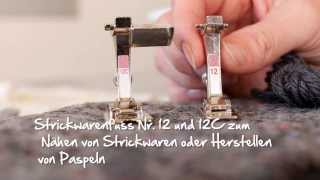 Tutorial Videoanleitung zu BERNINA Strickwarenfuss Nr 12 und 12C [upl. by Pratt]