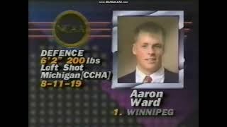 Winnipeg Jets Draft Aaron Ward 1991 NHL Draft [upl. by Daza951]