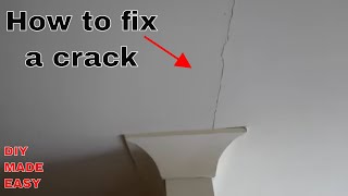 How to fix a crack in a wall or ceiling  DIY [upl. by Racso]