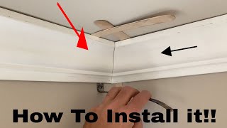 How To Install Crown Molding actually installing miters [upl. by Irac]