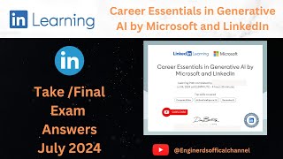 Career Essentials in Generative AI by Microsoft and LinkedIn  FinalTake Exam Answers Pass With 77 [upl. by Einna]