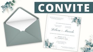 Como Fazer Convite de Casamento no Canva [upl. by Ydieh272]