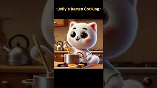 Cat chef cooking Jelly cat jellycat cutecat cartoon catshorts kitton catcookingshow [upl. by Chrissy]