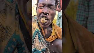 Hadzabe tribe dont Joke with food 😂😋‼️ See How Hot it is but still eating hadzabetribe food [upl. by Noinatrad]