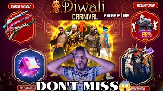 Diwali 2024 Rewards Overview🤩  Free Fire Max🔥 [upl. by Kajdan]