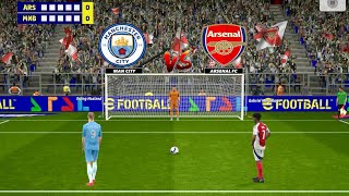 Arsenal FC vs Man City Penalty Shootout 🔥 Erling Haaland Vs Gabriela Magalheas 🥰 [upl. by Anirtep]