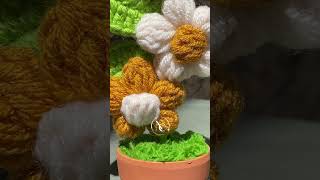 Maceta a crochet de flores Puff 🌼 crochet puff macetas [upl. by Bessy750]