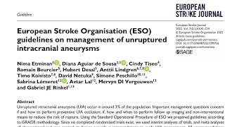 ESO guidelines on management of Unruptured intracranial Aneurysms2024  a review podcast [upl. by Misa]