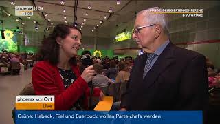 Bundesdelegiertenkonferenz Die Grünen Interview mit Klaus Töpfer am 260118 [upl. by Kralc]