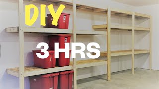 How To Build 2x4 garage shelves LOWCOST Heavy TOTES [upl. by Eirovi]