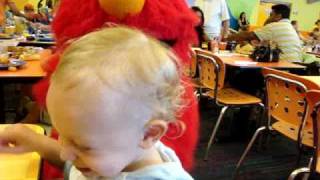 Maddox eating Breakfast with Elmo and friends at Sesame Place Big Bird Bert Ernie Zoe AMAZING [upl. by Adriene]