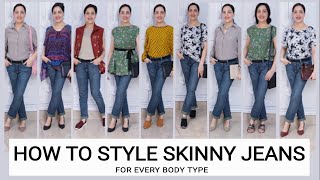 Skinny Jeans Outfits For Every Bodytype Casual College  How To Wear Skinny Jeans 11 Ways [upl. by Fidelia]