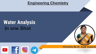 Water analysis in one shot  AKTU unit 4 water in one shot Engineering ChemistryDr Anjali Ssaxena [upl. by Samtsirhc155]