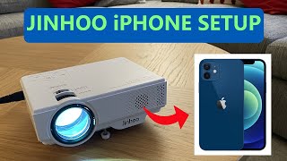 How to Connect Jinhoo Projector to iPhone [upl. by Nauqet]