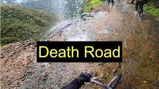 Death Road Mountain bike Tour 🇧🇴 4K POV bolivia yungasroad lapaz dirtbiking [upl. by Kinchen247]