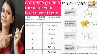 What is bra size Meaning of A B C D in bra How to find correct bra sizesize guide [upl. by Ominorej]