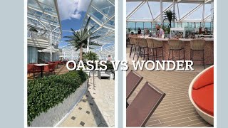 Oasis Of The Seas VS Wonder Of The Seas Solarium [upl. by Eyoj]