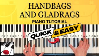 Handbags and Gladrags Piano Tutorial Full Song [upl. by Nilya31]