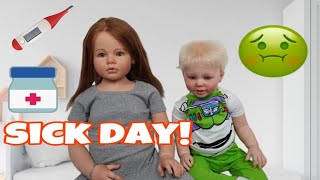 Reborn doll family sick Day Routine funny reborn skit [upl. by Fidel978]