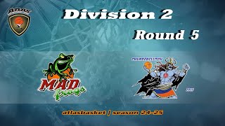 Atlasbasket  Div 2Round 5  MAD FROGS vs THUNDERCLUTCH [upl. by Alyar]