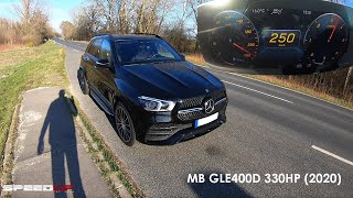 MERCEDES GLE 400 d AMG 330HP 2021  ACCELERATION amp TOP SPEED TEST  0100  0200  100200  DRAGY [upl. by Blancha]