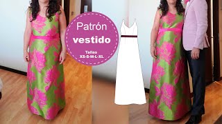 Vestido de fiesta facil y elegante Patrones para imprimir gratis [upl. by Marih708]