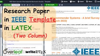 IEEE Template for Research Paper in LATEX  Two Column Paper [upl. by Anawyt]