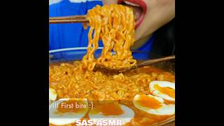 ASMR CHEESY NOODLES WITH EGGS ❤️asmr mukbang eatingsounds noodles cheesy eggs SASASMR [upl. by Devondra]