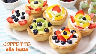 COPPETTE DI PASTA FROLLA ALLA FRUTTA TUTTI GUSTI  Ricetta facile  PASTICCINI ALLA FRUTTA [upl. by Amby]