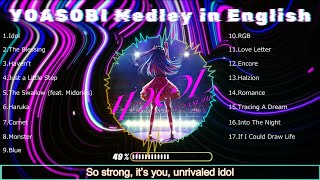 【YOASOBI Medley Eng ver】Lets all dance together！2023【With lyrics】 [upl. by Nylirek]