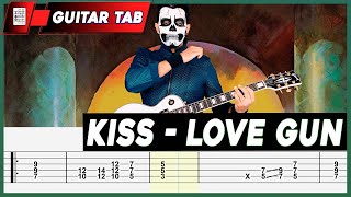 【KISS】 Love Gun  cover by Masuka  LESSON  GUITAR TAB [upl. by Enileoj]